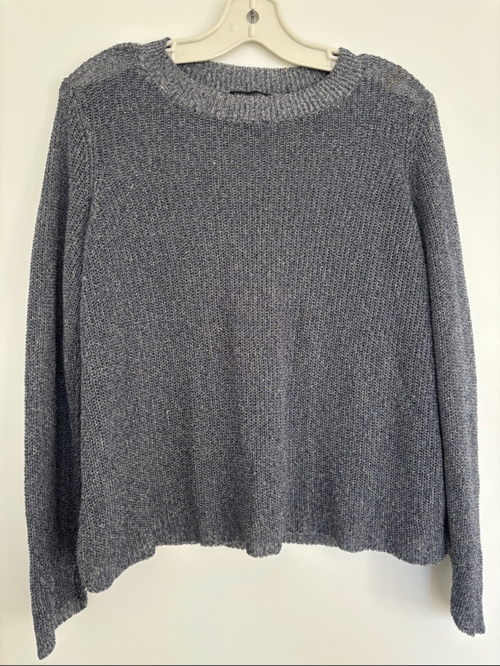Eileen Fisher Heathered Gray Crewneck Sweater
